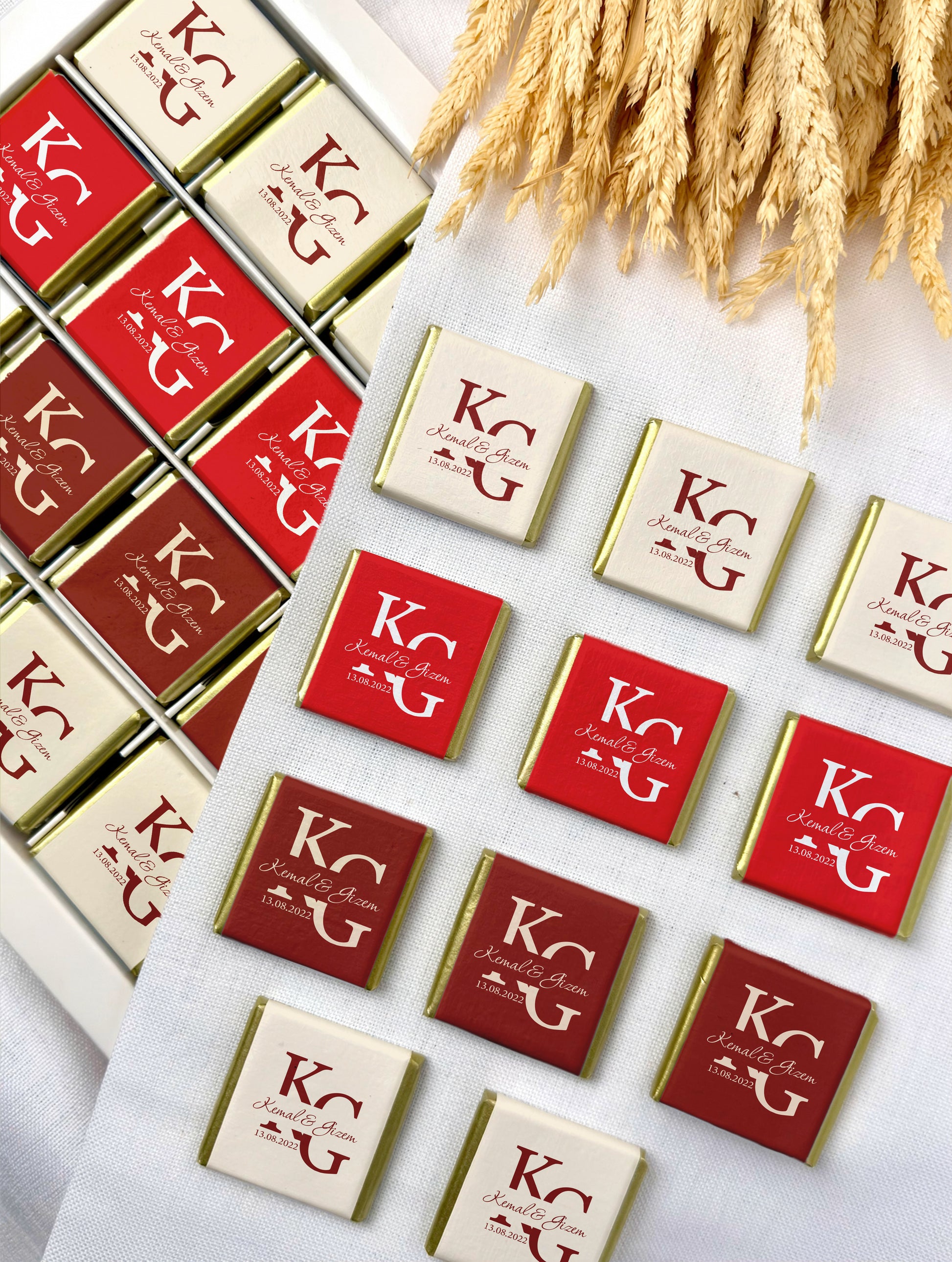 kişiye özel madlen nişan çikolatası isimli çikolata kutusu
