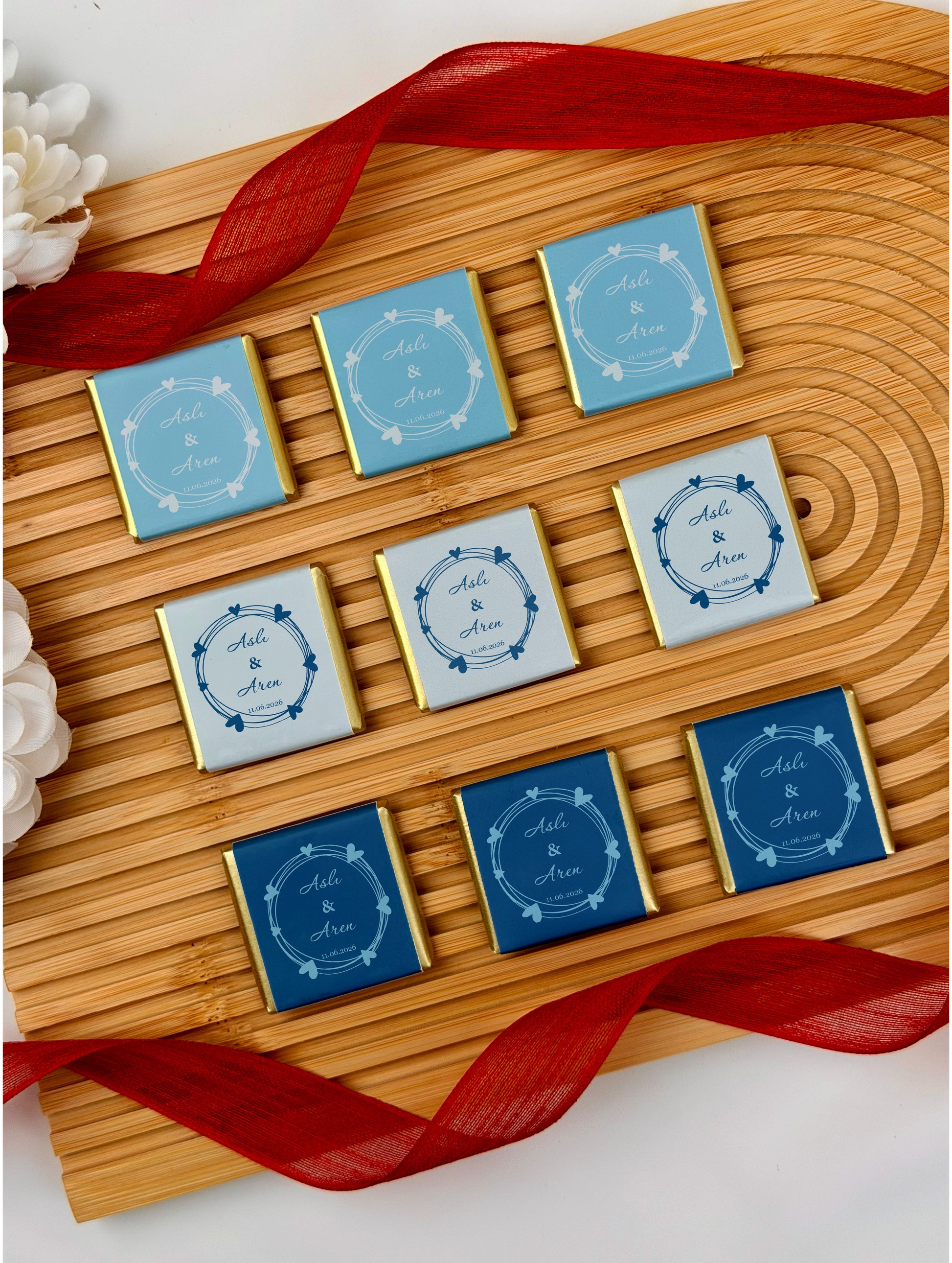 kişiye özel nişan çikolatası isimli nişan çikolatası kutusu
